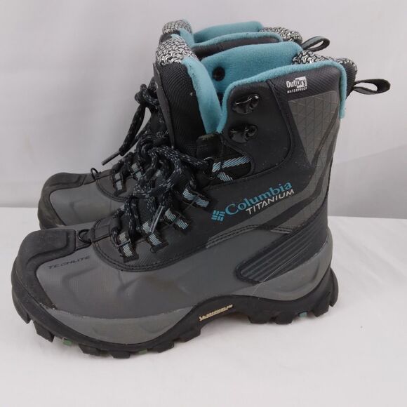 Columbia Powderhouse Titanium Omni-Heat 3D Outdry Winter Boot Gray Black 5.5 - Picture 6 of 13